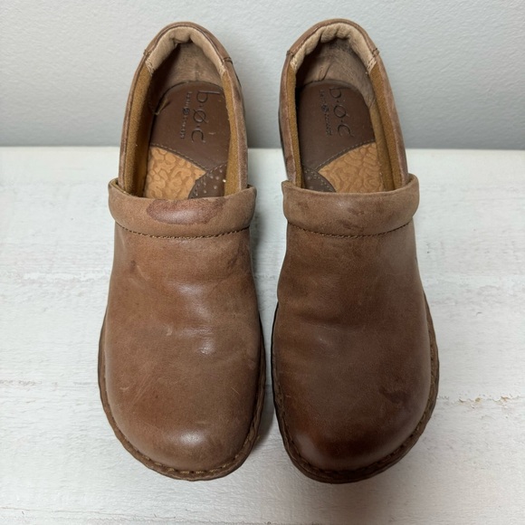 B.O.C Peggy Clog Mocha Brown Leather Slip On Closed Back Clog Women’s Size 7 - Picture 3 of 9